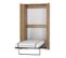 Armoire Lit Escamotable Vertical 90x200 Cm Or Artisan Avec Porte Lit Mural Todor