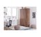 Armoire Lit Escamotable Vertical 120x200 Cm Couleur Tabac Foncé Avec Porte Lit Mural Todor