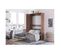 Armoire Lit Escamotable Vertical 120x200 Cm Couleur Tabac Foncé Avec Porte Lit Mural Todor