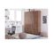 Armoire Lit Escamotable V 160x200 cm Couleur Tabac Foncé Avec Porte Lit Rabattable Lit Mural Todor