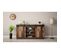 Buffet Rangement Universel Couleur Vieux Bois 160x81x35cm Grange Porte Coulissante