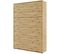 Armoire Lit Escamotable +2 Placards Tiroir V 140x200 Chêne Artisan Lit Rabattable Lit Mural"consus"