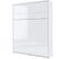 Armoire Lit Escamotable +2 Placards Tiroir Vertical 160x200 Blanc Brillant Tiroir Lit Mural"consus"