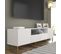 Meuble TV 200x56x42 Cm Blanc Mat Surfa 2d2s Meuble Hi-fi Luxueux Sur Pied