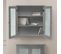 Placard Mural De Salle De Bain Armoire De Rangement Gris Connor