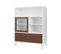 Buffet Moderne Au Sol En Bois Noyer/blanc Tyler