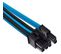 Premium Individually Sleeved Split PCie Cable (2 Connectors), Type 4 (generation 4), Blue/black