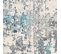 Tapis Abstrait Moderne Bleu/gris/blanc 160x220