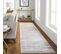 Tapis Couloir Scandinave Moderne Blanc/marron 80x220