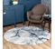 Tapis Rond Abstrait Moderne Bleu/gris Ø 160