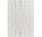 Tapis Shaggy Scandinave Blanc/gris 160x220