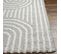 Tapis Shaggy Scandinave Blanc/gris 160x220