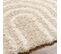 Tapis Shaggy Scandinave Blanc/beige 160x220