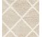 Tapis Shaggy Scandinave Bohème Blanc/beige 160x220