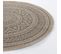 Tapis Rond Extérieur/intérieur Aspect Jute Beige/noir Ø 100