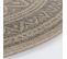 Tapis Rond Extérieur/intérieur Aspect Jute Beige/noir Ø 160