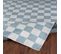 Tapis Scandinave à Carreaux Lavable En Machine Bleu 160x213