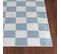 Tapis Scandinave à Carreaux Lavable En Machine Bleu 160x213