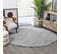 Tapis Rond Shaggy Moderne Gris Ø 120