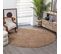 Tapis Rond Shaggy Moderne Beige Foncé Ø 200