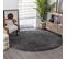 Tapis Rond Shaggy Moderne Gris Foncé Ø 200