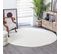 Tapis Rond Shaggy Moderne Blanc Ø 160