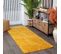 Tapis De Couloir Shaggy Moderne Jaune 80x220