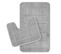 Set De 2 Tapis De Salle De Bain Lavable Antidérapant Gris 80x50/40x40