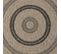 Tapis Rond Extérieur/intérieur Aspect Jute Beige/noir Ø 160