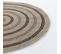 Tapis Rond Extérieur/intérieur Aspect Jute Beige/noir Ø 160