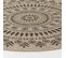 Tapis Rond Extérieur/intérieur Aspect Jute Beige/noir Ø 160