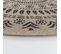 Tapis Rond Extérieur/intérieur Aspect Jute Beige/noir Ø 160