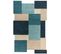 Tapis Arty En Laine - Bleu Turquoise - 120x170 Cm