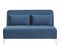 Banquette Convertible 2 Places - Velours Bleu - Style Scandinave - L 130 X P 90 X H 81 Cm - Deplo