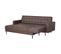 Canapé D'angle Convertible 3 Places Réversible - Simili Marron - Ivana - L 277 X P 157 X H 80 Cm