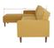 Canapé D'angle Convertible 3 Places Réversible Tissu Jaune Moutarde L 286 X P 169 X H 80 Cm Imania