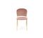 Chaise Design En Velours Rose Avec Fine Structure En Métal Doré Rest