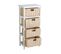 Meuble d'appoint 4 tiroirs NATURA Blanc