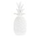 Statue H. 28 cm ANANAS Blanc