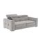 Canapé 3 places QUARTZ tissu Castle gris clair 60