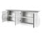 Buffet 4 portes VERTIGO blanc/chêne gris