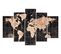 Set 5 toiles 100x150 cm MAP Noir