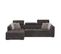 Canapé d'angle L convertible gauche QUARTZ tissu bolton 9 marron