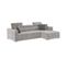 Canapé d'angle L convertible droit QUARTZ tissu castle 60 gris clair