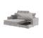 Canapé d'angle L convertible droit QUARTZ tissu castle 60 gris clair