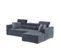 Canapé d'angle L convertible droit QUARTZ tissu castle 48 bleu nuit