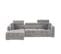 Canapé d'angle L convertible gauche QUARTZ tissu castle 60  gris clair