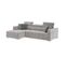 Canapé d'angle L convertible gauche QUARTZ tissu castle 60  gris clair