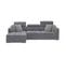 Canapé d'angle L convertible gauche QUARTZ tissu castle 168  gris moyen