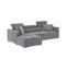 Canapé d'angle L convertible gauche QUARTZ tissu castle 168  gris moyen